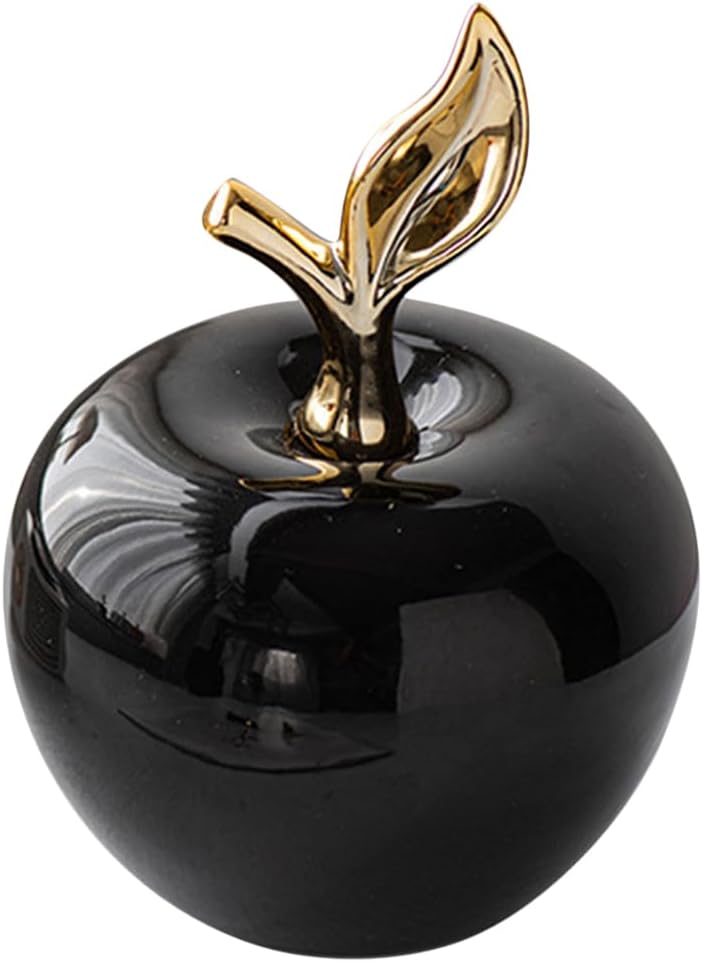 MAGICLULU Ceramic Apple Figurine 45in Lifelike Desktop Decor