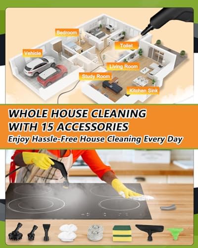 DOVERC Handheld Steam Cleaner with 45BAR Pressure