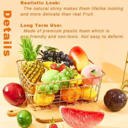 Vensovo 20PCS Artificial Fruit Decorations for Home Kitchen