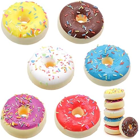 6PCS Artificial Doughnuts for Display Realistic Cute Fake Dessert