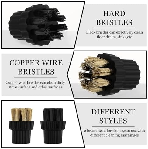 Honeydak 20 Pcs M8 Steam Cleaner Brush Heads Set