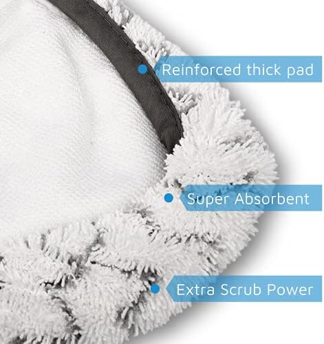 F Flammi 4 Scrub 2 Soft Steam Mop Pads with 6 Scent Discs