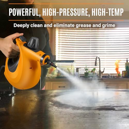 NelMist Handheld Steam Cleaner with 11 Attachments
