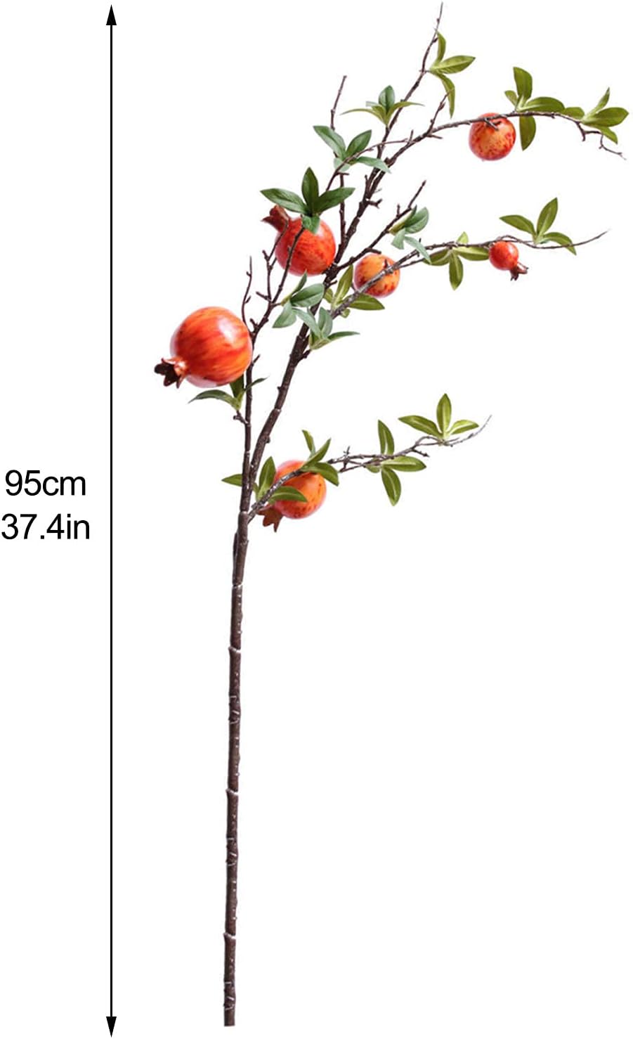 Belupai 3PCS Artificial Pomegranate Flower Stem Red