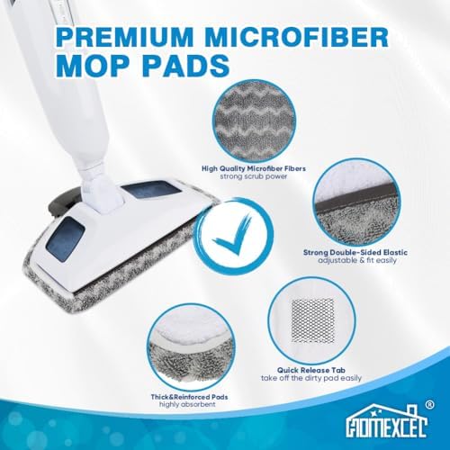 HOMEXCEL 8 Pack Steam Mop Replacement Pads for Bissell Powerfresh Models