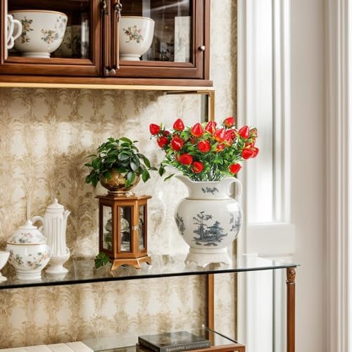 6pcs Artificial Strawberry Plant Decor for Home and Events