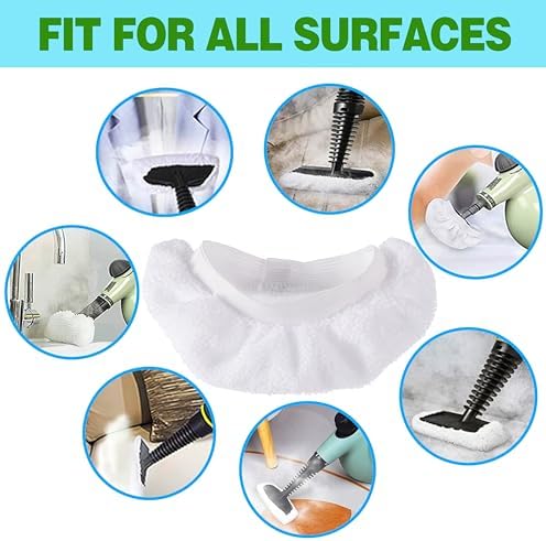 Steam Mop Pads for Handheld Steam Cleaner - 10 Pack Universal Reusable Washable
