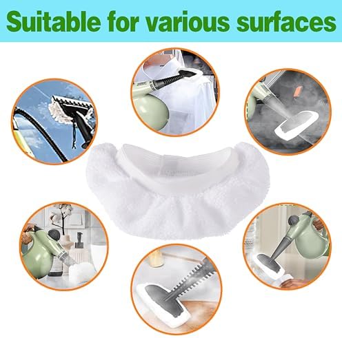 Steam Mop Pads for Handheld Steam Cleaner - 10 Pack Universal Reusable Washable