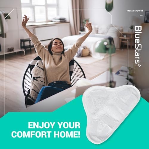BlueStars 10-Pack H2OX5 Microfiber Steam Mop Pads Replacement