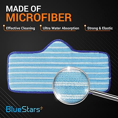 BlueStars Microfiber Mop Pad for Dupray Neat Steam Cleaner - Pack of 8