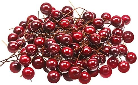 BBTO Artificial Holly Berries 100 Piece Wine Red
