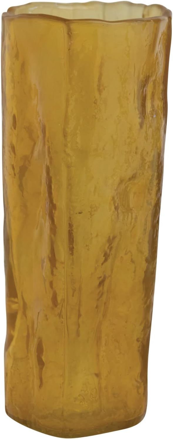 Creative Co Op Organically Shaped Glass Vase Orange