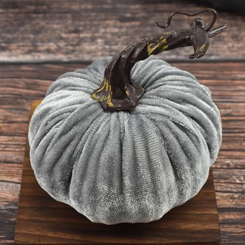 Mini Fake Pumpkins - 10cm Artificial Velvet Decorations for Fall
