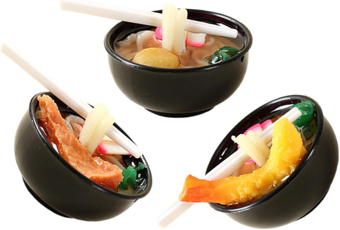 KICHOUSE 3pcs Pasta Display Artificial Shrimp Props