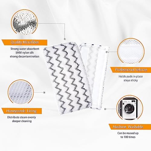 4 Pack Steam Mop Pads for Shark S1000 S1000A S1000C Replacement