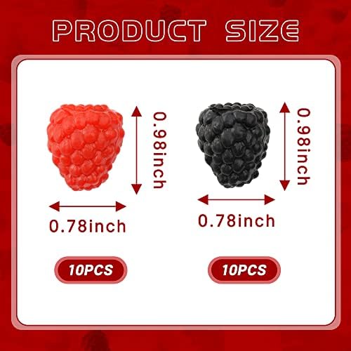 20Pcs Artificial Raspberry for Wedding Centerpieces and Home Decor