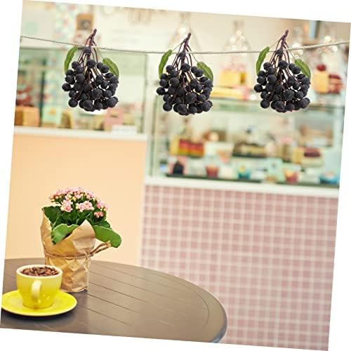Lifelike Blueberries Artificial Fruit Decor for Home Garden