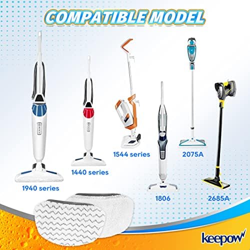 KEEPOW Steam Mop Replacement Pads 2 Pack