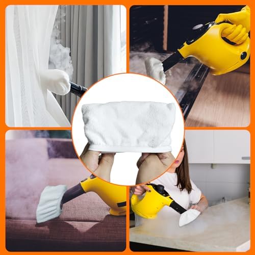 10 Pack Steam Cleaner Microfiber Pads - Universal Replacement for Handheld Steam Mops