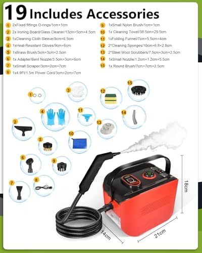 DOVERC Handheld Steam Cleaner with 45BAR Pressure