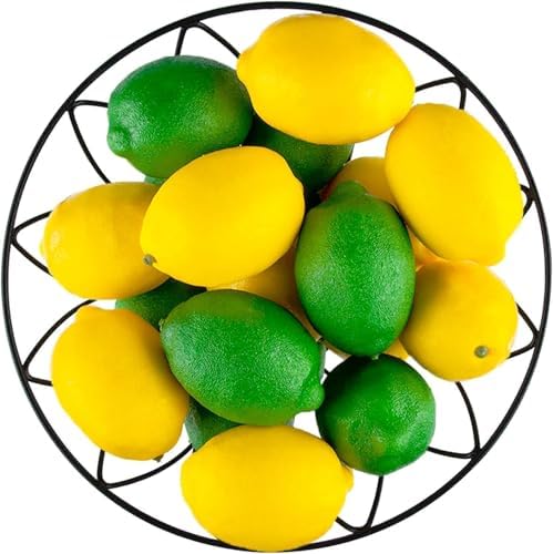 Toopify 20pcs Artificial Lemons and Limes for Home Decoration