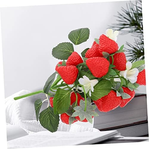Garneck 2 Pcs Artificial Strawberry Picks for Home Decor