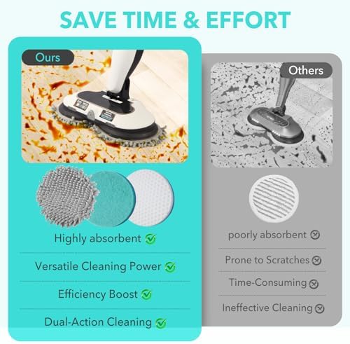 6 Pack Steam and Scrub Mop Pads Replacement for Shark S7000 Series