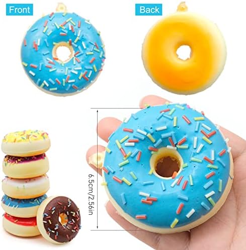 6PCS Artificial Doughnuts for Display Realistic Cute Fake Dessert