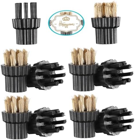 Happyyami 10PCS Steam Mop Brush Head Set for Hard Surfaces