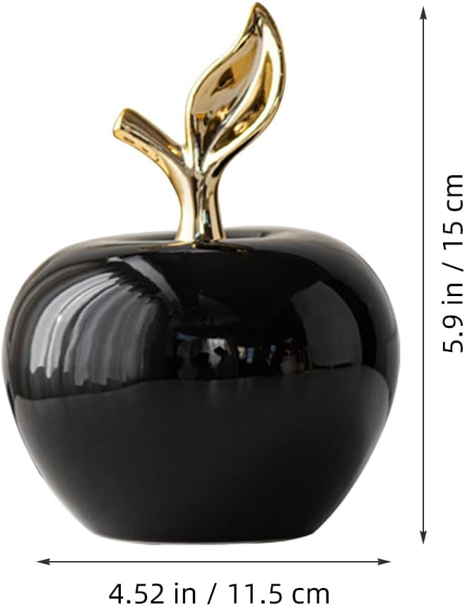 MAGICLULU Ceramic Apple Figurine 45in Lifelike Desktop Decor