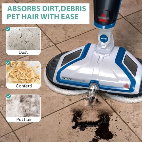 8 Pack Spin Wave Mop Replacement Pads for Bissell Steam Mop