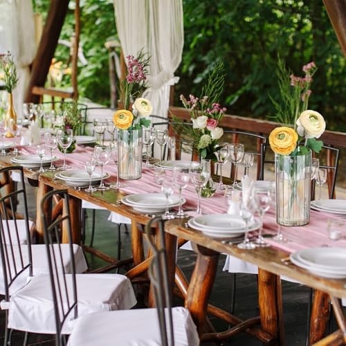 6 Pcs Plastic Cylinder Vases for Centerpieces and Decor