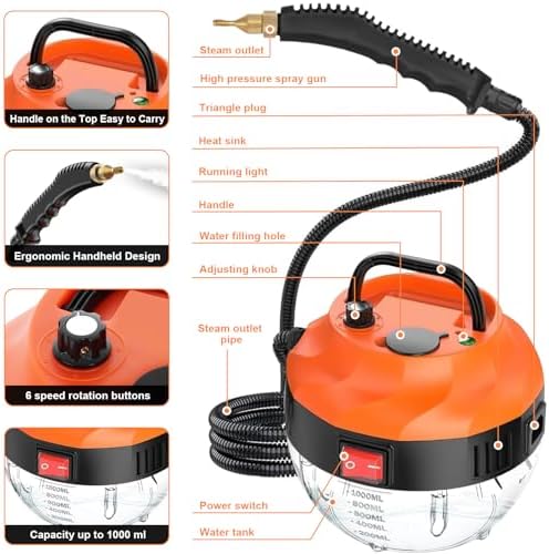 LeadGoods Pressurized Handheld Steam Cleaner
