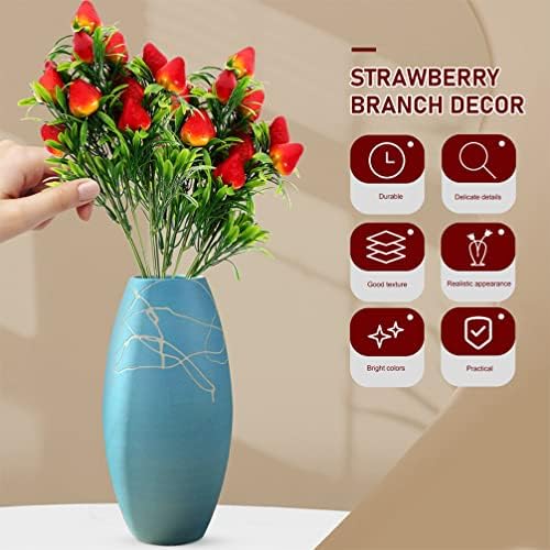 3pcs Artificial Strawberry Branch for Home Wedding Decor
