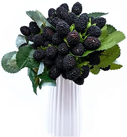 M2cbridge Artificial Raspberry Red Berry Decor Set Black 8PCS
