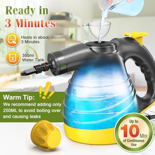 MiKoSoRu Handheld Steam Cleaner with 9pcs Accessories 1