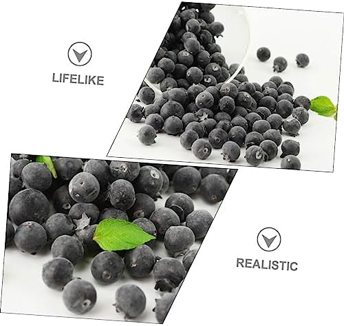 LIFKOME Realistic Foam Blueberries 24pcs Artificial Fruit Decor