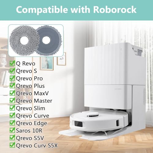 10 Pack Mop Pads for Roborock Q Series and Saros 10R
