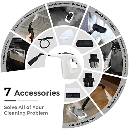 GOFLAME 1400W Handheld Steam Cleaner with 17 Accessories
