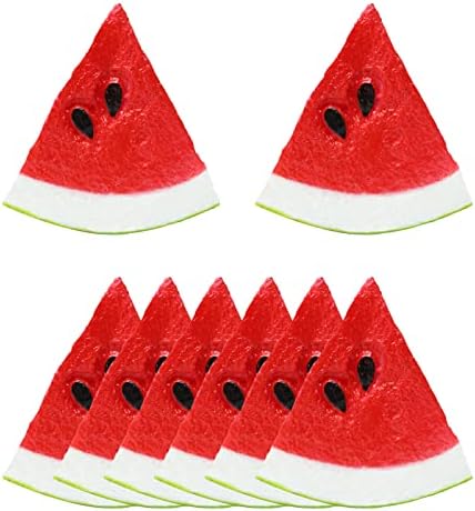 Honbay 8PCS Fake Watermelon Slices Plastic Artificial Fruit Decor