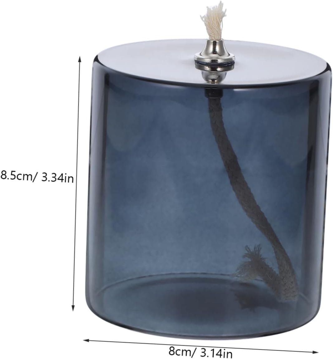 VOSAREA Elegant Glass Oil Lamp for Indoor Use