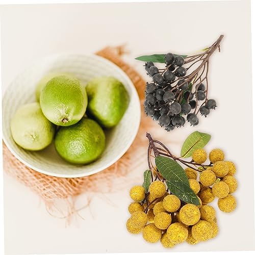 LIFKOME 2pcs Artificial Fruit Skewers for Photography and Decor