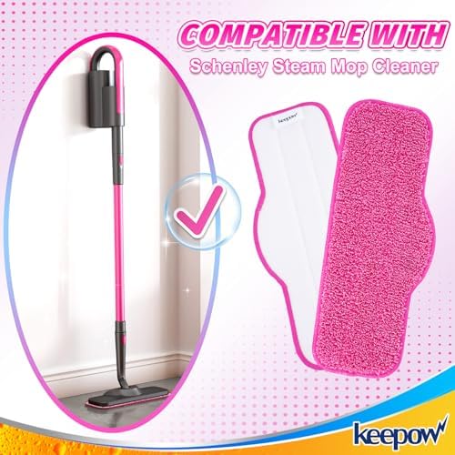 KEEPOW Microfiber Steam Mop Pads 6 Pack Compatible with Schenley