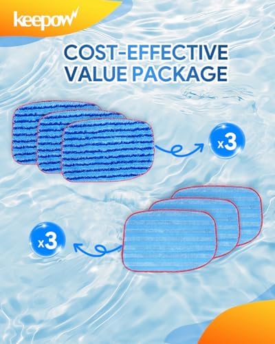 KEEPOW Replacement Microfiber Steam Mop Pads for McCulloch MC1375 MC1385 33 Pack