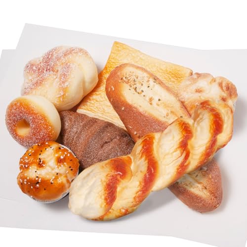 Sparkle Race 8pcs Artificial Bread Fake Food Decor
