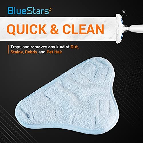 BlueStars 10-Pack H2OX5 Microfiber Steam Mop Pads Replacement