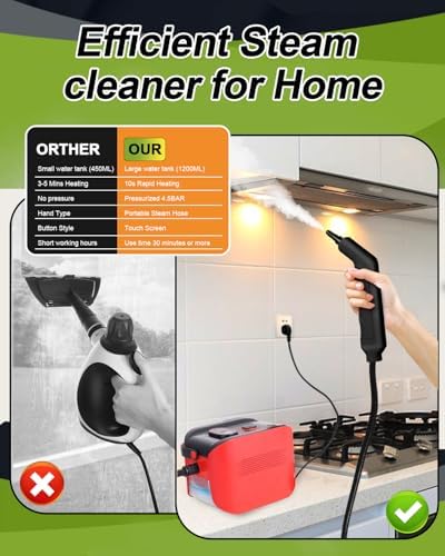 DOVERC Handheld Steam Cleaner with 45BAR Pressure