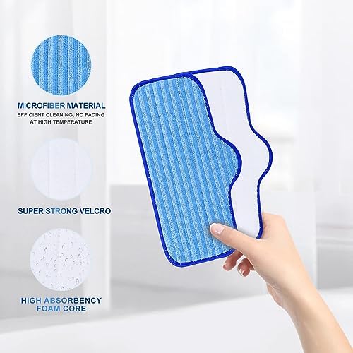 KEEPOW Microfiber Pads for Dupray Steam Cleaner 3 Pack
