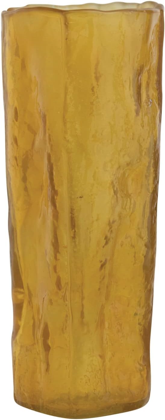 Creative Co Op Organically Shaped Glass Vase Orange