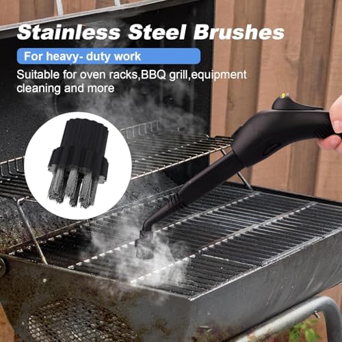 Steam Cleaner Brush Heads Set - 4 M8 Brass 4 Stainless Steel 2 Nylon